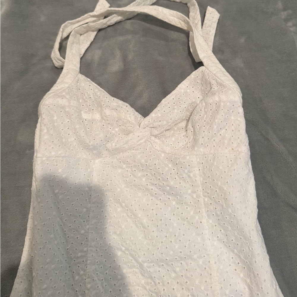 Express Eyelet Halter Top Dress